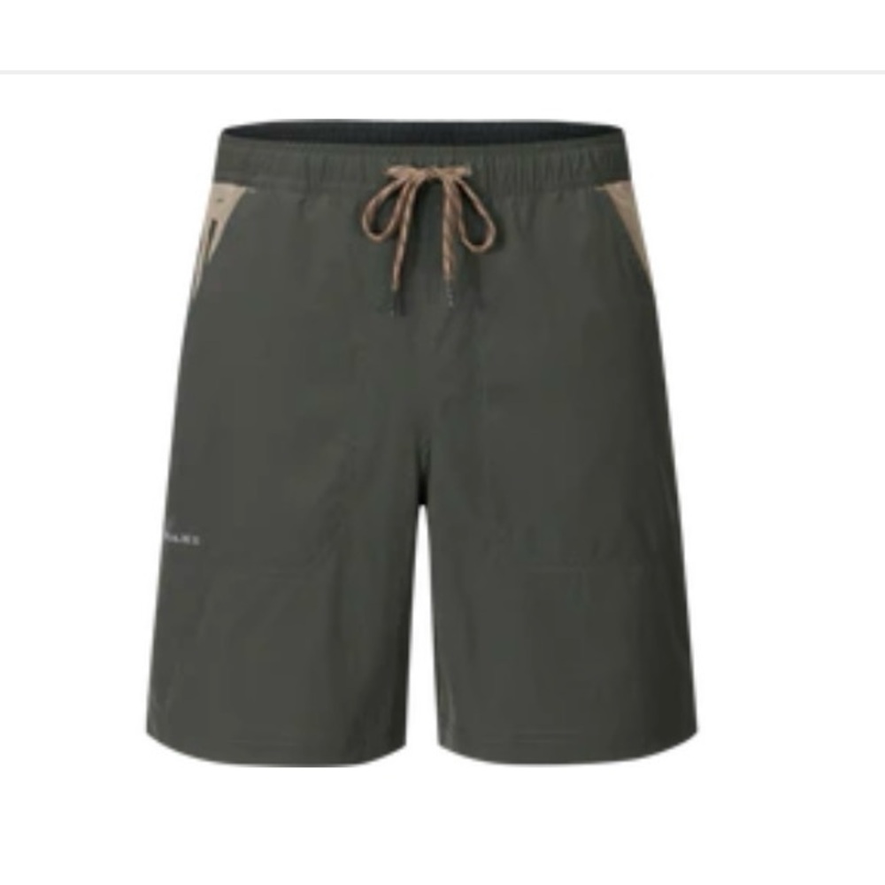 Drake Men's Swim Board Shorts - Dark Green and Tan